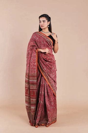 Moora - Buy online hand block printed, cotton, chanderi silk sarees