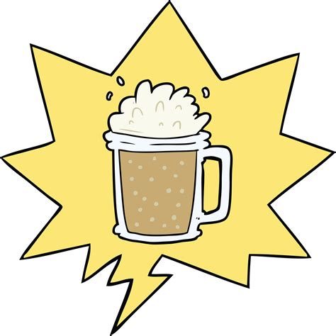 cartoon pint of ale and speech bubble 44925719 PNG