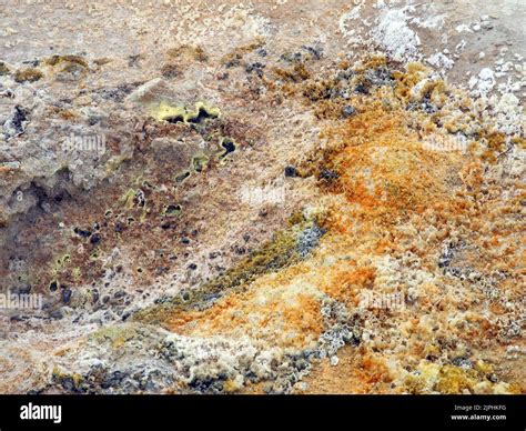 iceland, sulphur, sediments, icelands, sulphurs, sediment Stock Photo - Alamy