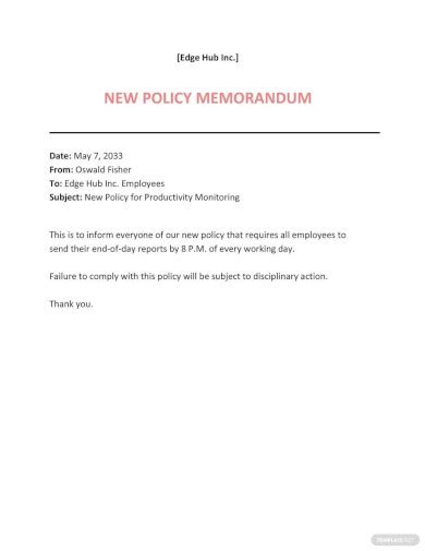 30+ Policy Memo Examples to Download