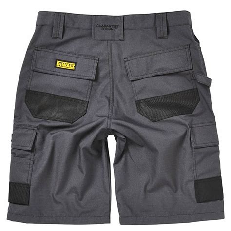 DeWalt Mens Work Shorts Grey Tuff Rip Stop Cargo Holster Pocket, Double ...
