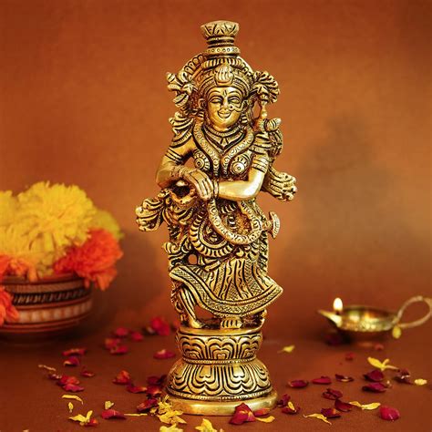 Buy Brass Radha Rani Murti: Idol for Home Decor – ekhasa