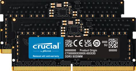 Crucial 16GB Kit (8GBx2) DDR5-5600 SODIMM | CT2K8G56C46S5 | Crucial IN