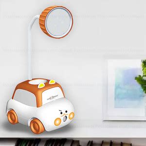 Pick Ur Needs Rechargeable 360° Rotate Car Design Kids Table Lamp With ...