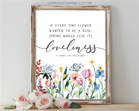 St. Therese of Lisieux, the Little Flower, Digital Printable - If every ...