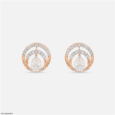 Dual Arc Solitaire Diamond Earrings 18K White Gold – Maiora Diamonds