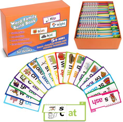 Buy CYNVEXA 30PCS Read and Rhyme Flip Books, Interesting Word Family ...