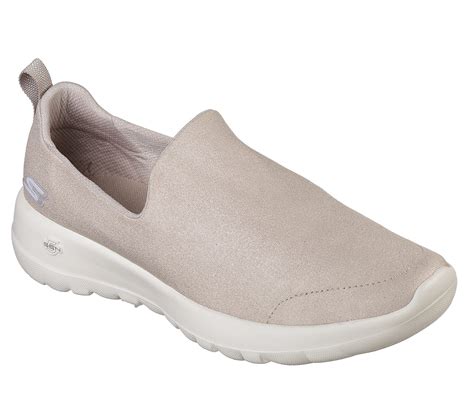 Skechers Taupe Go Walk Joy Gratify Womens Slip On Shoes - Style ID ...