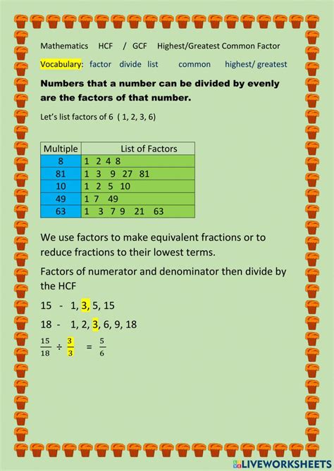 Image result for Math GCF Tutorial