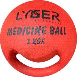 LYGER Medicine Ball Single Grip With Handle Weighted Ball for Cardio ...