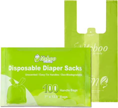 Amazon.com: Sassy 100 Count Disposable Diaper Sacks, Powder Scented, 4 ...