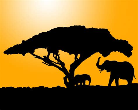 Elefanten Silhouette African Elephant Silhouette Clip Art - AusmalbilderFurKinder.de