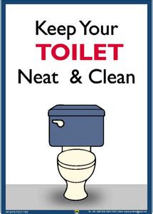 Mr. SAFE Keep your Toilet Neat & Clean Poster - Hygiene Poster - Safety ...