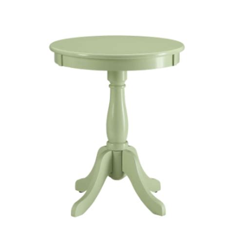 HomeRoots Amelia 18-in W x 22-in H Light Green Wood Modern End Table ...