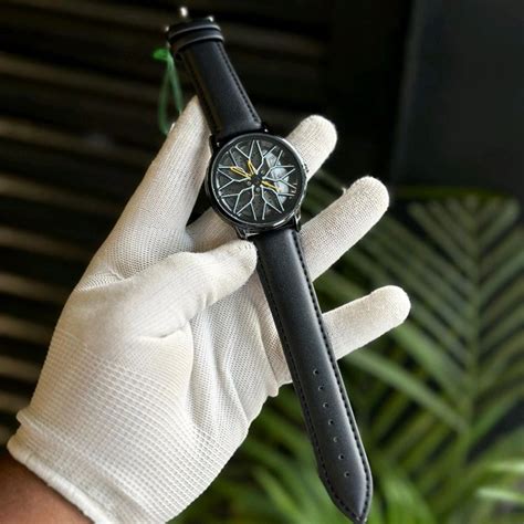 Gyro Spinning Car Alloy Rim Wheel Watch | Car Wheel Watch, Mens ...