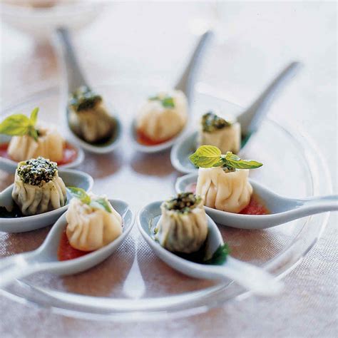 Served in individual Chinese soup spoons, these dumplings make elegant ...