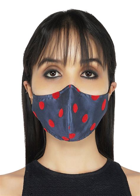 Get Red Polka Dots 3-Ply Cotton Mask at ₹ 290 | LBB Shop
