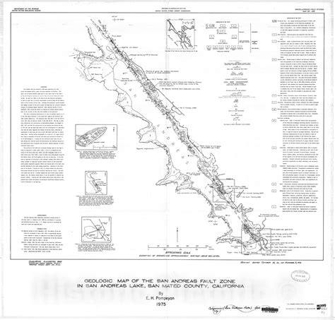 Map : Geologic map of the San Andreas Fault zone in San Andreas Lake ...