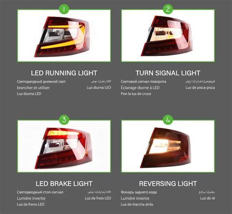 Car Styling Tail lamp light for Octavia Tail Light 2016-2019 New Octav