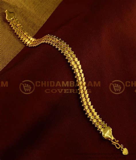 Buy Most Attractive Real Gold Design Broad Bracelet Latest Imitation ...
