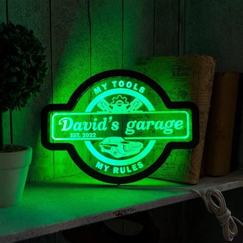 Custom Neon Sign for Garage, Garage Light Up Sign, Garage Led Sign ...