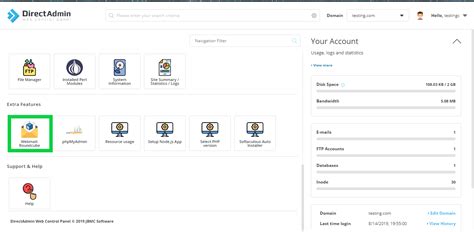 Image result for DirectAdmin Webmail