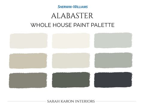 Alabaster Paint Palette, Sherwin-williams, Alabaster Coordinating ...