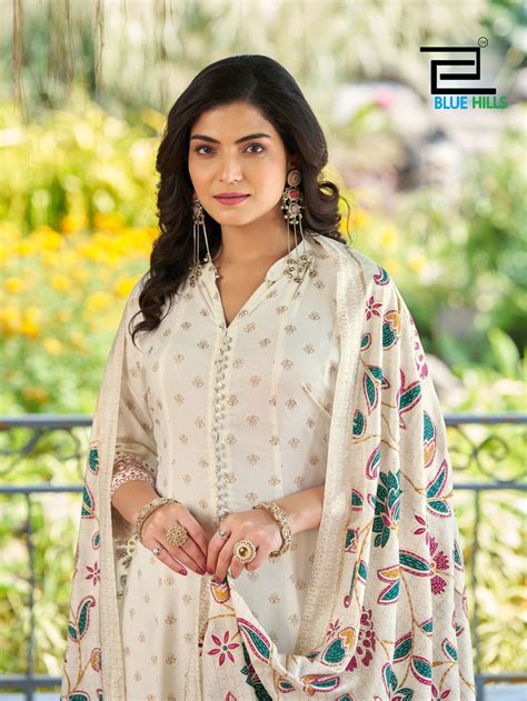 Blue Hills Samantha Rayon With Work Top Bottom And Dupatta Collection