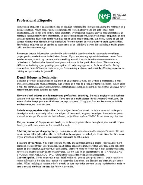 Professional Etiquette updated - Professional Etiquette Professional ...
