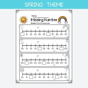 Missing Number Number Line Excel Worksheet 的图像结果