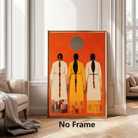 1 Piece,Indigenous Girls, Modern Frameless Art Decoration Painting ...