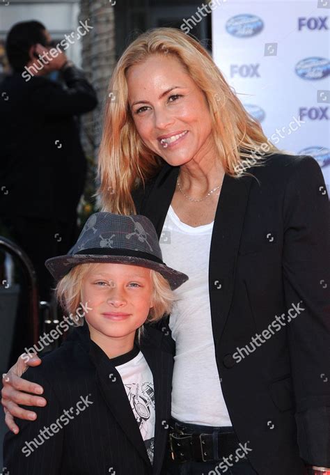 Maria Bello Son Jackson Blue Mcdermott Editorial Stock Photo - Stock ...
