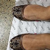 Fulkari Women's Amaryllis Beige Gold Genuine Soft Leather Juttis | Bite ...