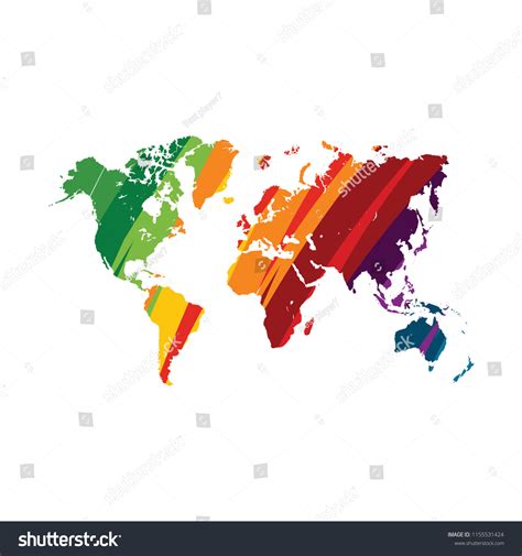 Colorful World Map Vector 的图像结果