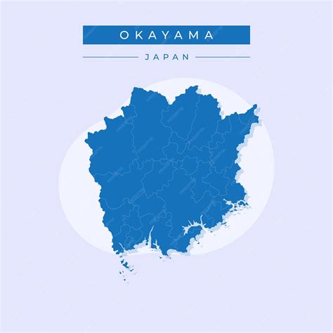 Premium Vector | Vector illustration vector of Okayama map japan