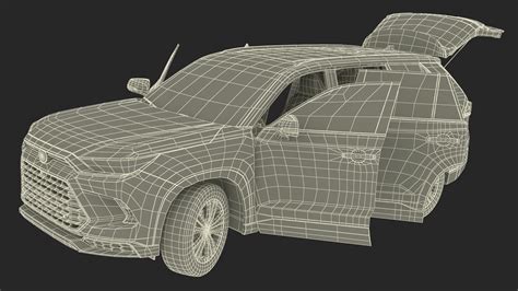 3D model Toyota Grand Highlander 2024 Black Rigged for Maya | 3D Molier ...