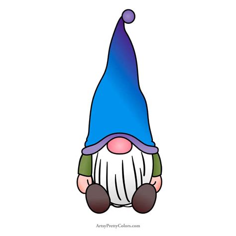 How To Draw A Gnome - A Step By Step Tutorial - Artsy Pretty Colors