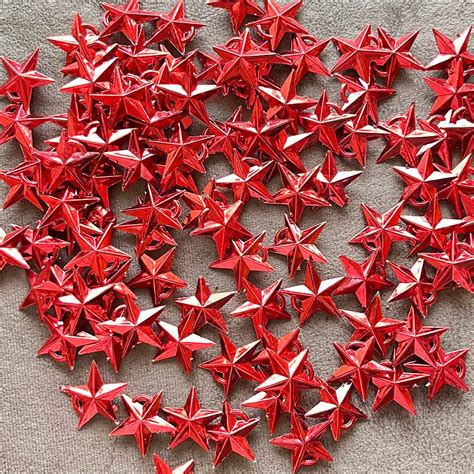 1 Inches Red Color 3d Stars Pack Of 20 – Adikala - Craft Store