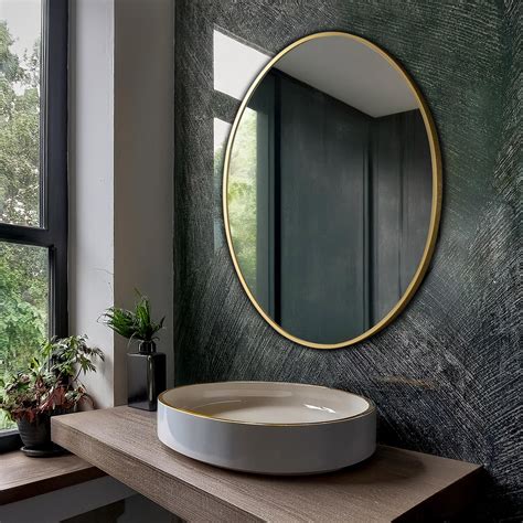 Aluminum Frame Mirror - Oval Shape 70cm x 50cm - TR 134 & 135 – Germa Store