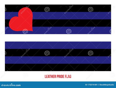 Leather Pride Flag Vector Illustration Designed with Correct Color ...