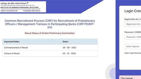 IBPS PO 2025 Preliminary Exam Results OUT At ibps.in; Direct Link Here