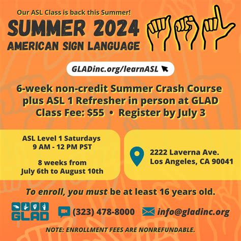 Events from July 2 – November 9 – GLAD