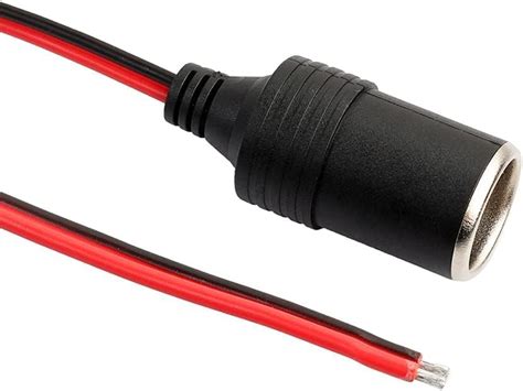 HAKUHO-Car Cigarette Lighter Female Socket Cable Plug Adapter for DC ...