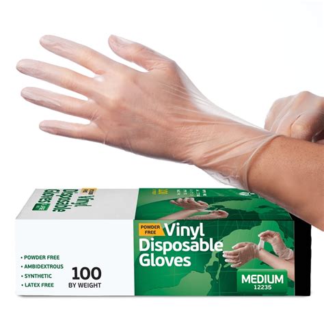 Tender Gentle Disposable Vinyl Gloves 100 ct. - Medium - Clear - Latex ...