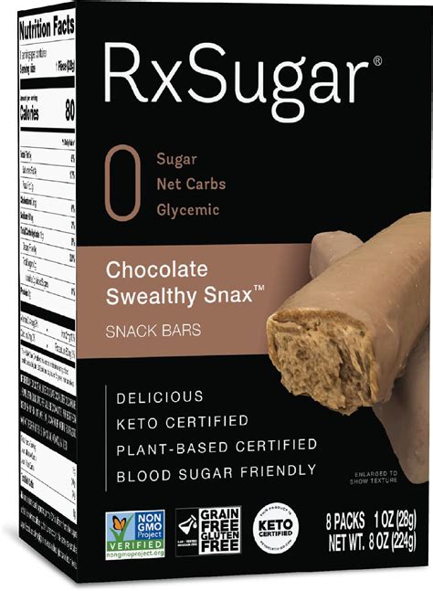 Amazon.com: RxSugar Chocolate Swealthy Snax, Diabetes & Keto Friendly ...