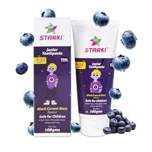 STARKI Kids Toothpaste 100g | Black Currant Blast Flavour Toothpaste ...