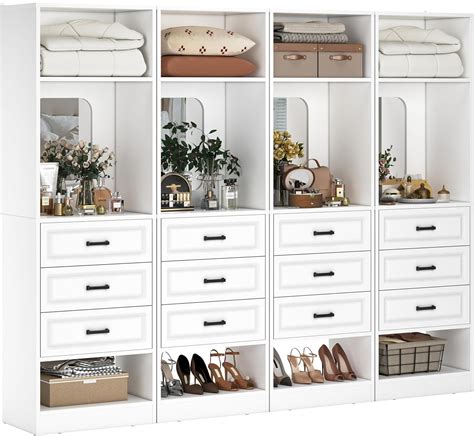 Amazon.com: Unikito 100" Freestanding Closet System with Drawers, 8FT ...