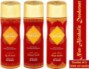 AFZAL Taj Al Arab, Musk Amber, Dehenal Oudh Deodorant Perfume Body ...
