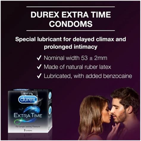 Buy Durex Extra Time, 3 Pieces Online : ClickOnCare.com