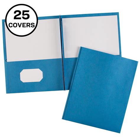 Two Pocket Folders with 3 Prong Fasteners, 25 Blue Folders (47976 ...